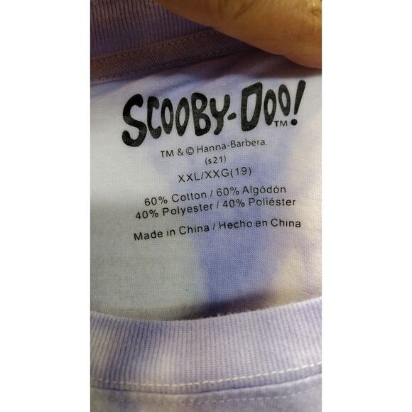 Scooby Doo Purple Tie dye crop tee - Picture 3 of 5